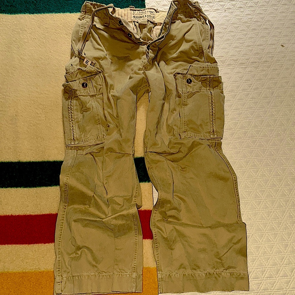 Abercrombie and Fitch Cargo Pants 32 R Heavyweight Twill 6 Pocket